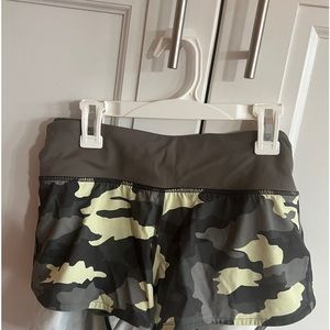 lululemon neon camo shorts! these shorts are barely worn!